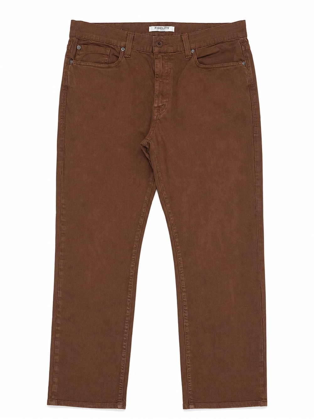 Fidelity Men's Straight Leg Chinos in Rich Brown